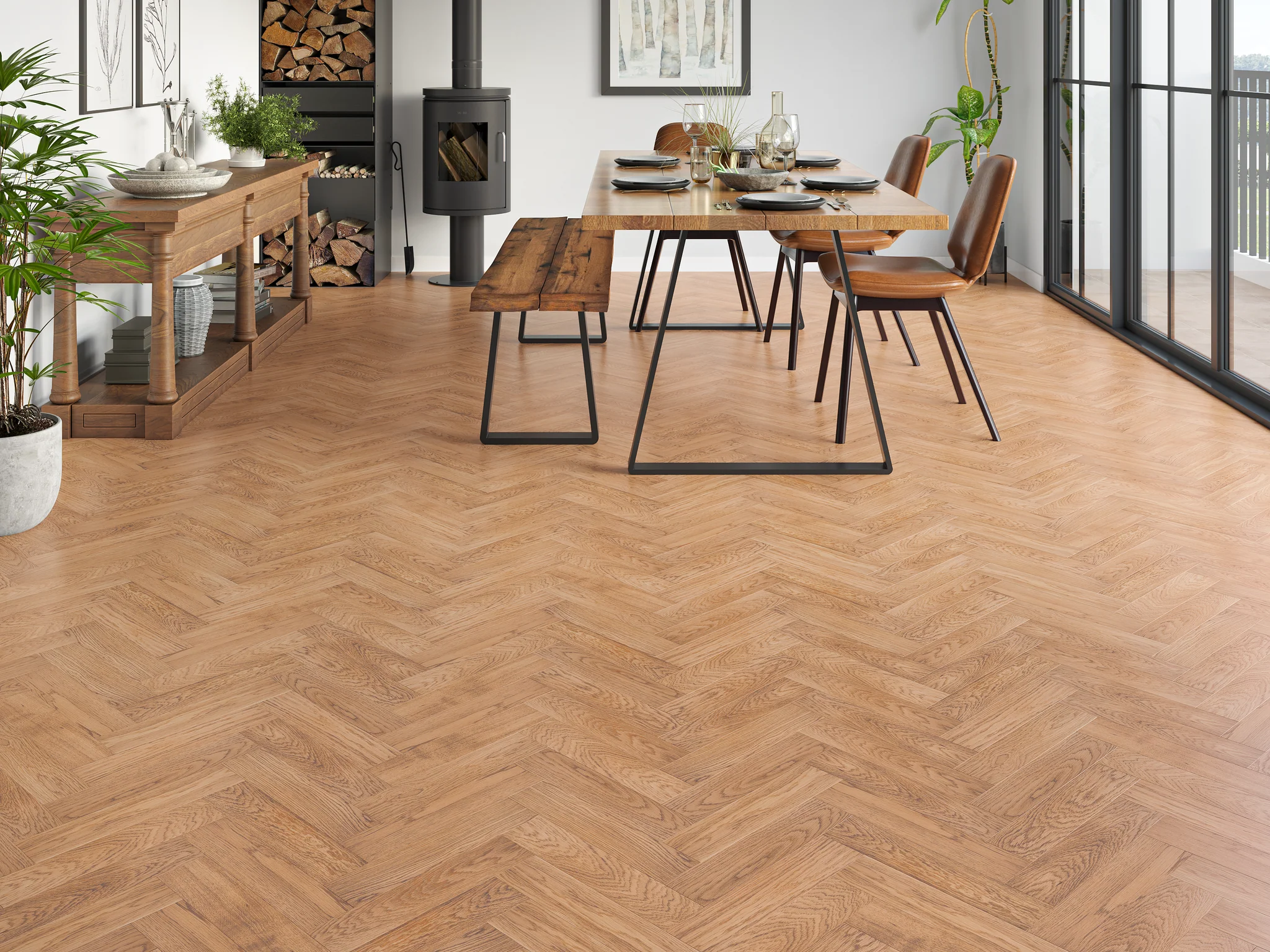 Herringbone Engineered Wood 15/4mm